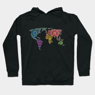 Mandalas Worldmap Hoodie